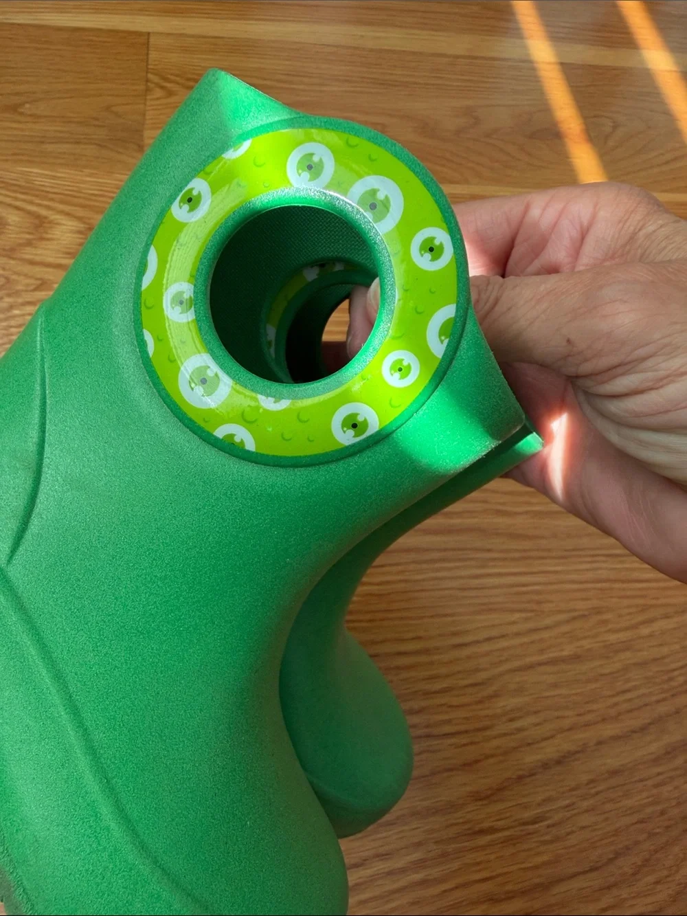 Okabashi Green Kids Rain Boots with Round Pull Handles
